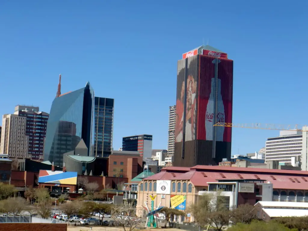 The best route to visit South Africa in 2 weeks: downtown Johannesburg