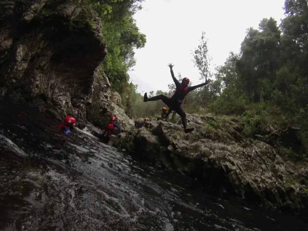 Canyoning is one of the best sports activities in Plettenberg Bay in South Africa