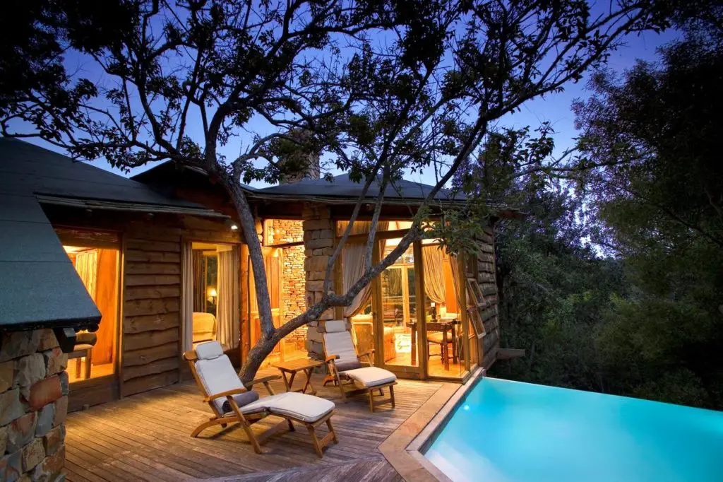 Tsala Treetop Lodge : le meilleur hôtel de luxe avec piscine de Plettenberg Bay en Afrique du Sud