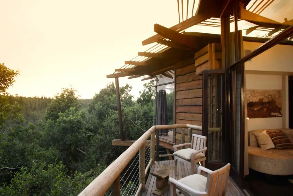 Tsala Treetop Lodge: il miglior hotel romantico nella baia di Plettenberg sulla strada dei giardini in Sudafrica