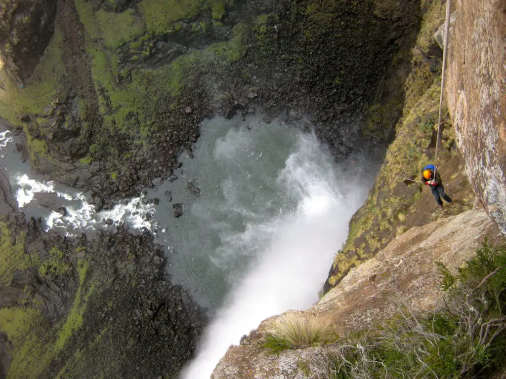 Abseiling down the Maletsunyane waterfall in Semonkong, Lesotho